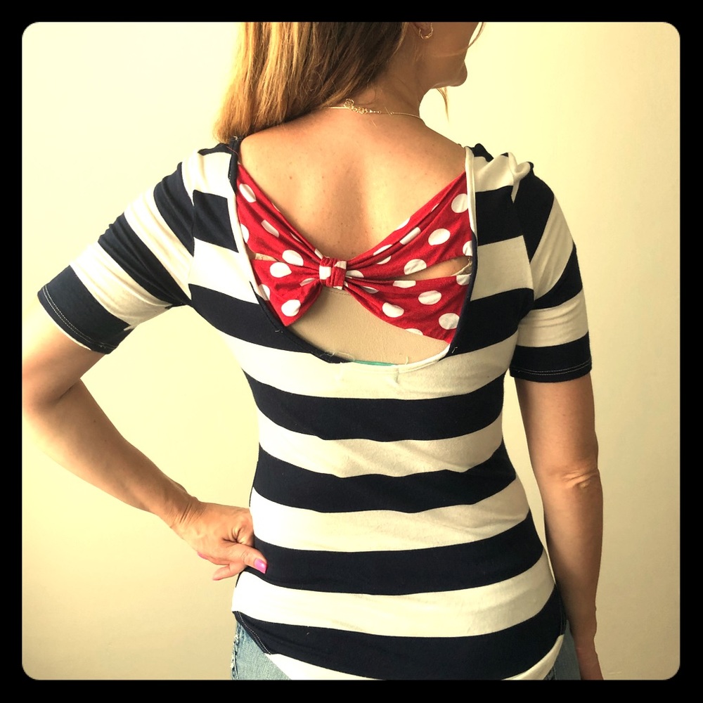 Red, White and Blue Filly Flair Top